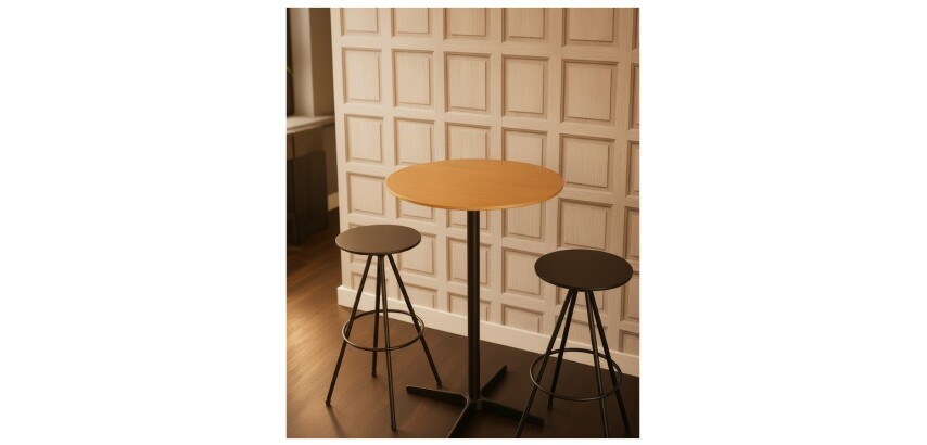 Tabouret haut Sun noir WORA - Reconditionné