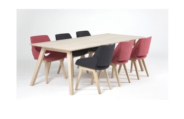 Chaise Monk rose chiné WORA - Reconditionné