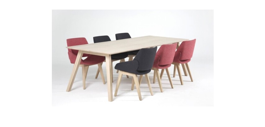 Chaise Monk rose chiné WORA - Reconditionné