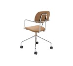 Chaise de réunion velours et chrome SIDOE - Reconditionné