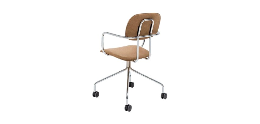 Chaise de réunion velours et chrome SIDOE - Reconditionné