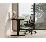 Bureau électrique 120x80 DEBBIE bois et noir - Reconditionné
