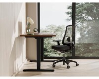 Bureau électrique 120x80 DEBBIE bois et noir - Reconditionné