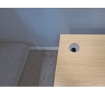 Bureau individuel 160x80 cm Chêne/Noir CAMARGUE - Reconditionné