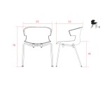Chaise empilable CAMARGUE jaune - Reconditionné
