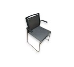 Chaise de réunion empilable Qirikou Noir/Gris - Reconditionné