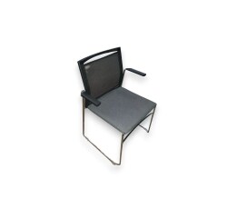 Chaise de réunion empilable Qirikou Noir/Gris - Reconditionné