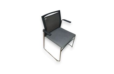 Chaise de réunion empilable Qirikou Noir/Gris - Reconditionné