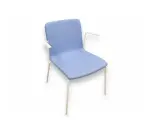 Chaise empilable en tissus bleu et blanc Pedrali DESIR - Reconditionné