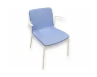 Chaise empilable en tissus bleu et blanc Pedrali DESIR - Reconditionné
