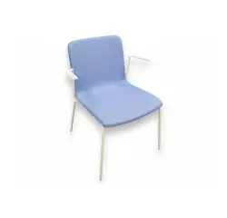 Chaise empilable en tissus bleu et blanc Pedrali DESIR - Reconditionné