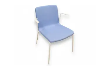 Chaise empilable en tissus bleu et blanc Pedrali DESIR - Reconditionné