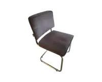 Chaise Ridge Rib ZUIVER velours gris DESIR - Reconditionné