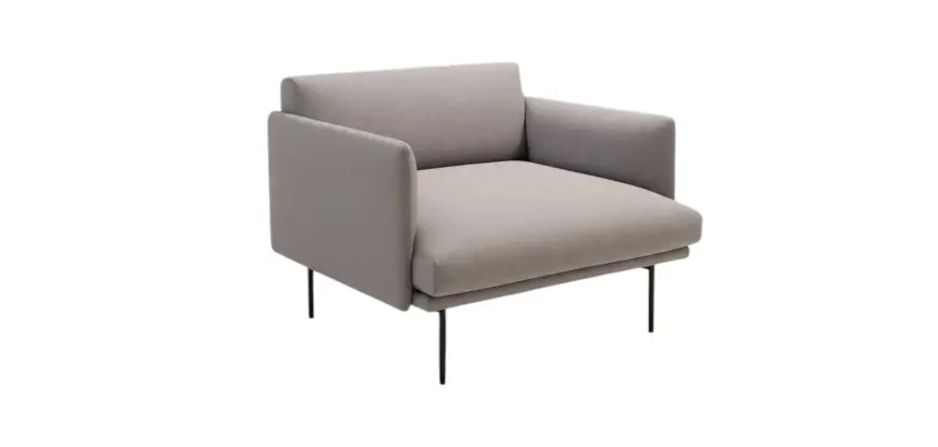 Chauffeuse lounge grise DESIR - Reconditionné
