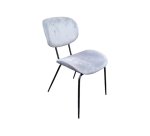 Chaise empilable HK Living velours Gris clair DESIR - Reconditionné