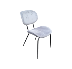 Chaise empilable HK Living velours Gris clair DESIR - Reconditionné