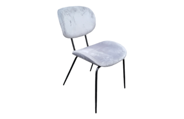 Chaise empilable HK Living velours Gris clair DESIR - Reconditionné