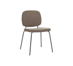 Chaise empilable Tissu Beige DESIR - Reconditionné