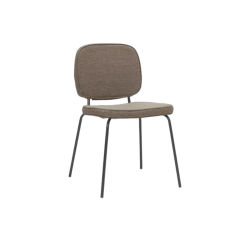 Chaise empilable Tissu Beige DESIR - Reconditionné