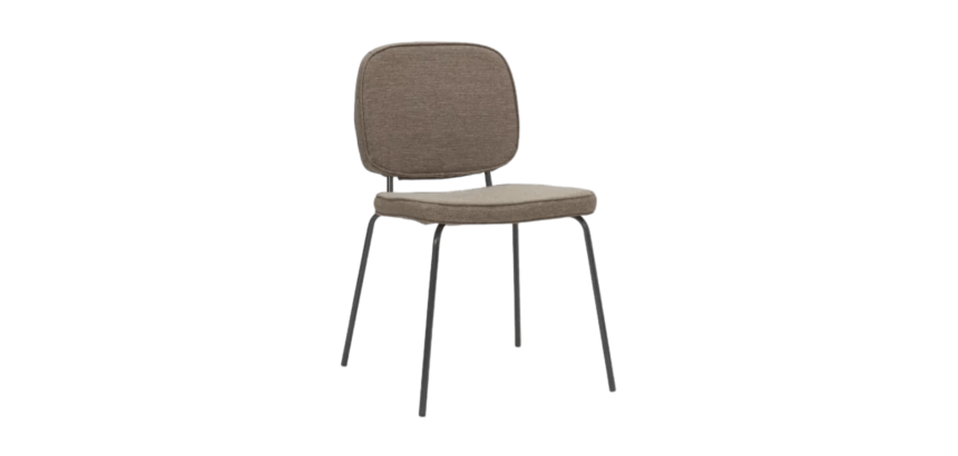 Chaise empilable Tissu Beige DESIR - Reconditionné