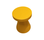 Table basse ronde jaune SHIRLEY - Reconditionné