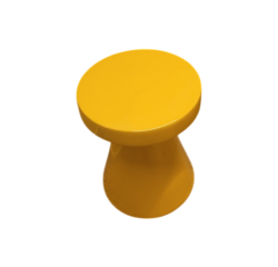 Table basse ronde jaune SHIRLEY - Reconditionné