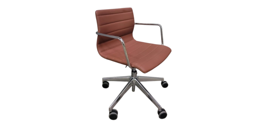 Chaise de réunion cuir marron Diemme DESIR 5 - Reconditionné