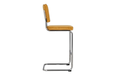 Chaise haute velours jaune Ridge Rib Zuiver - Reconditionné