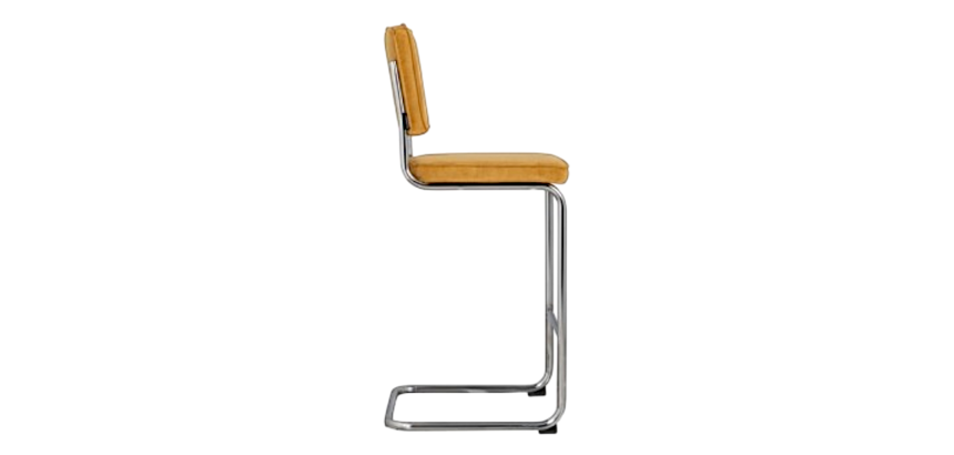 Chaise haute velours jaune Ridge Rib Zuiver - Reconditionné
