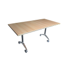 Table abattante 150x75 cm bois/chrome - Reconditionné