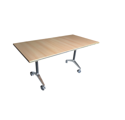 Table abattante 150x75 cm bois/chrome - Reconditionné