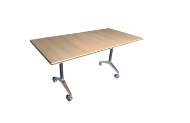 Table abattante 150x75 cm bois/chrome - Reconditionné