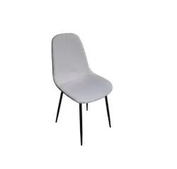 Chaise de réunion tissus Gris Clair MAKI - Reconditionné