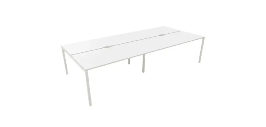 Bench de 4 positions 320x164 Blanc/Blanc LABRADOR - Reconditionné