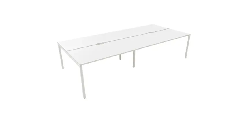 Bench de 4 positions 320x164 Blanc/Blanc LABRADOR - Reconditionné
