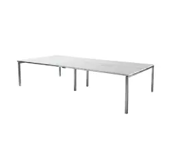 Bench de 4 positions 280x162 Blanc/Gris LABRADOR - Reconditionné