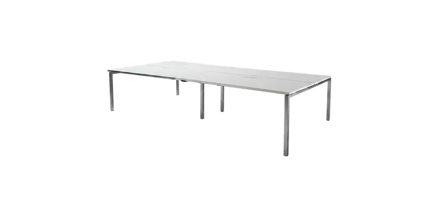 Bench de 4 positions 280x162 Blanc/Gris LABRADOR - Reconditionné