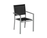 Chaise d'extérieur noire AFIDA - Reconditionné