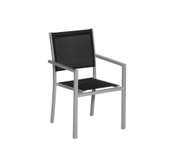 Chaise d'extérieur noire AFIDA - Reconditionné