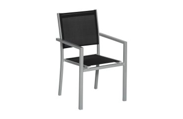 Chaise d'extérieur noire AFIDA - Reconditionné