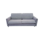 Canapé lit gris SMALA 3, pieds chrome - Reconditionné