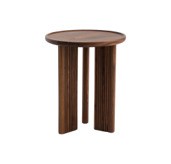 Table basse en noyer SMALA 3 diam. 40cm - Reconditionné
