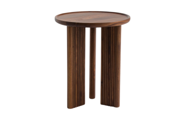Table basse en noyer SMALA 3 diam. 40cm - Reconditionné