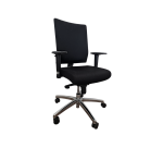 Fauteuil en tissu noir VIRTUOSE - Reconditionné