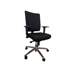 Fauteuil en tissu noir VIRTUOSE - Reconditionné