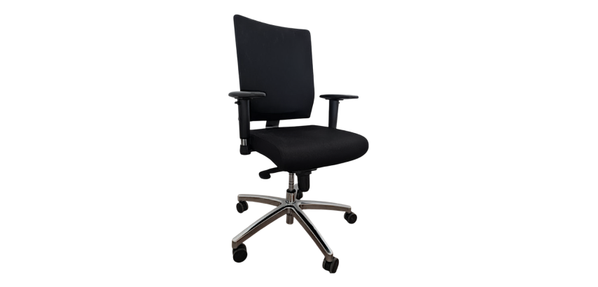 Fauteuil en tissu noir VIRTUOSE - Reconditionné