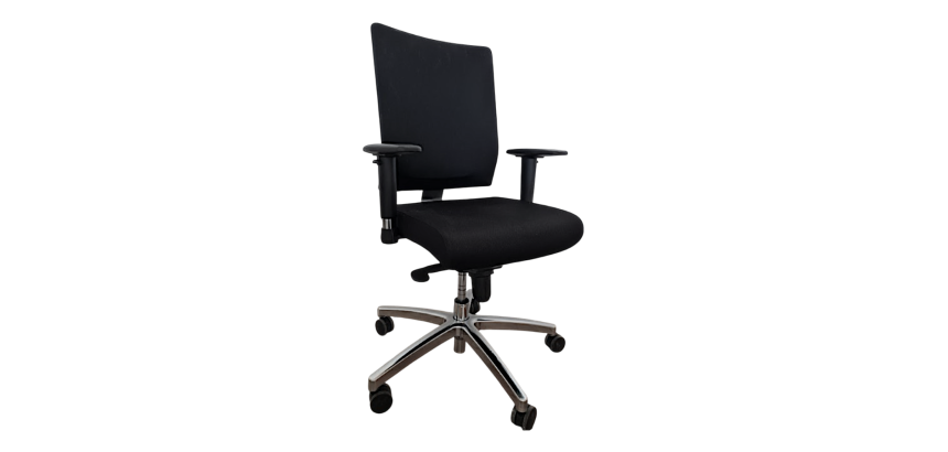 Fauteuil en tissu noir VIRTUOSE - Reconditionné