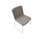 Chaise empilable en tissus gris DESIR 6 - Reconditionné