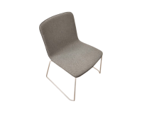 Chaise empilable en tissus gris DESIR 6 - Reconditionné