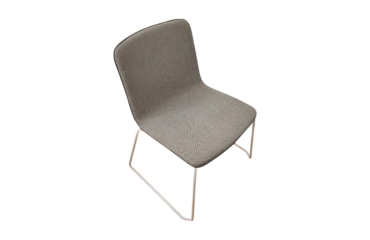 Chaise empilable en tissus gris DESIR 6 - Reconditionné